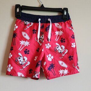 Old Navy - Red Toddler Boys Paw Portal Swim Trunks Size 2T